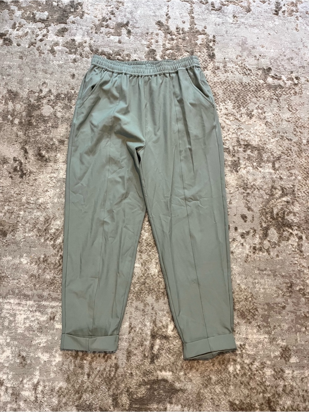 Varley Sage Green Relaxed Track Pants with Elastic Waist - Picture 6 of 9